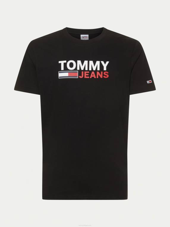 טי לוגו של החברה NX201477 שָׁחוֹר Tommy Hilfiger
