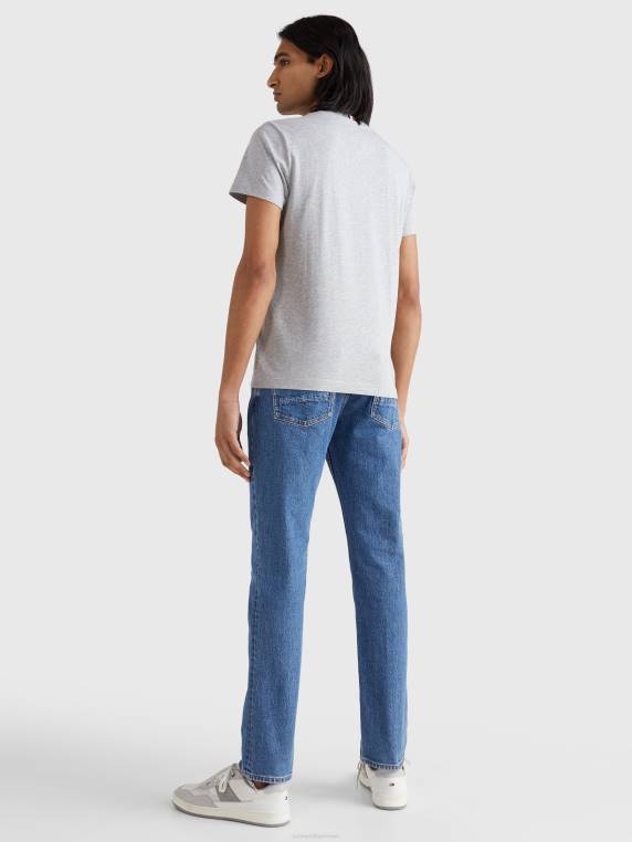 חולצה עם לוגו גרפי NX201499 אברש אפור בהיר Tommy Hilfiger