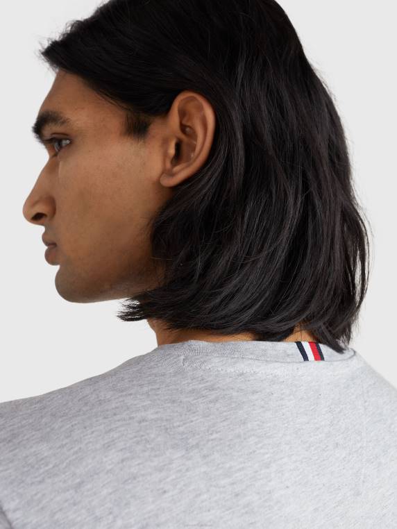 חולצה עם לוגו גרפי NX201499 אברש אפור בהיר Tommy Hilfiger