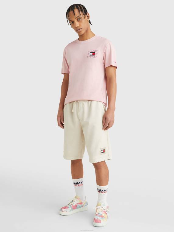 חולצת טריקו קופסית מכותנה אורגנית NX201520 ורוד ברודוויי Tommy Hilfiger