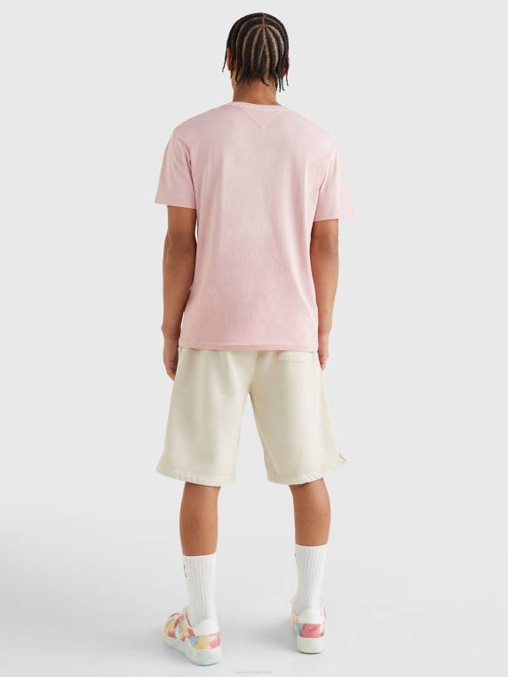 חולצת טריקו קופסית מכותנה אורגנית NX201520 ורוד ברודוויי Tommy Hilfiger