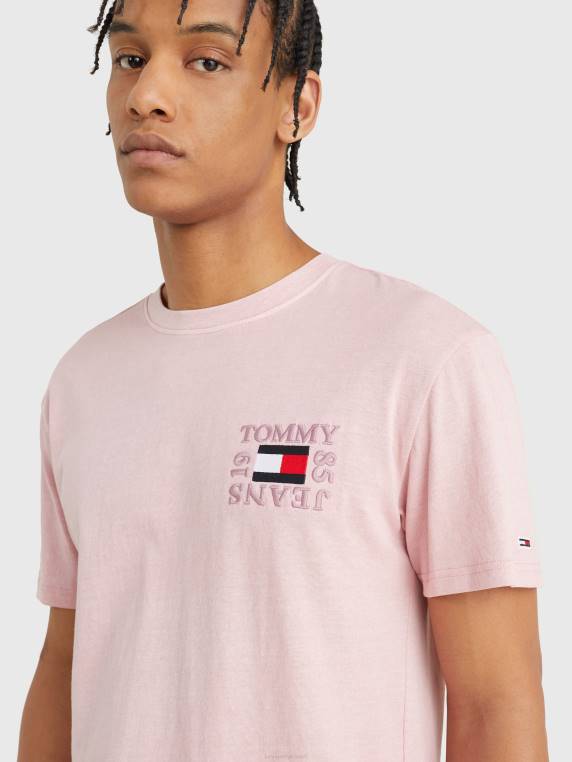 חולצת טריקו קופסית מכותנה אורגנית NX201520 ורוד ברודוויי Tommy Hilfiger