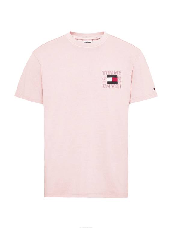 חולצת טריקו קופסית מכותנה אורגנית NX201520 ורוד ברודוויי Tommy Hilfiger