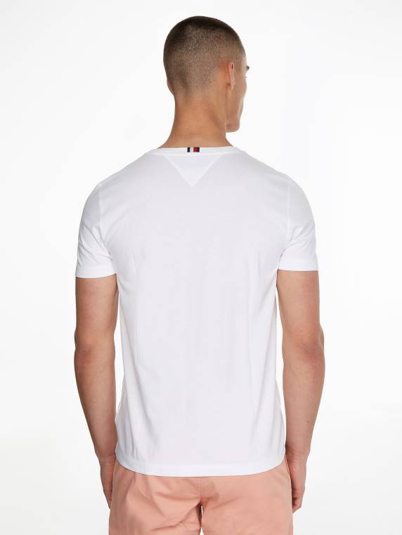 טי ארוג תג NX201524 לבן Tommy Hilfiger