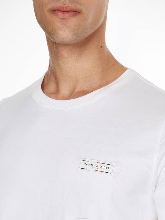 טי ארוג תג NX201524 לבן Tommy Hilfiger