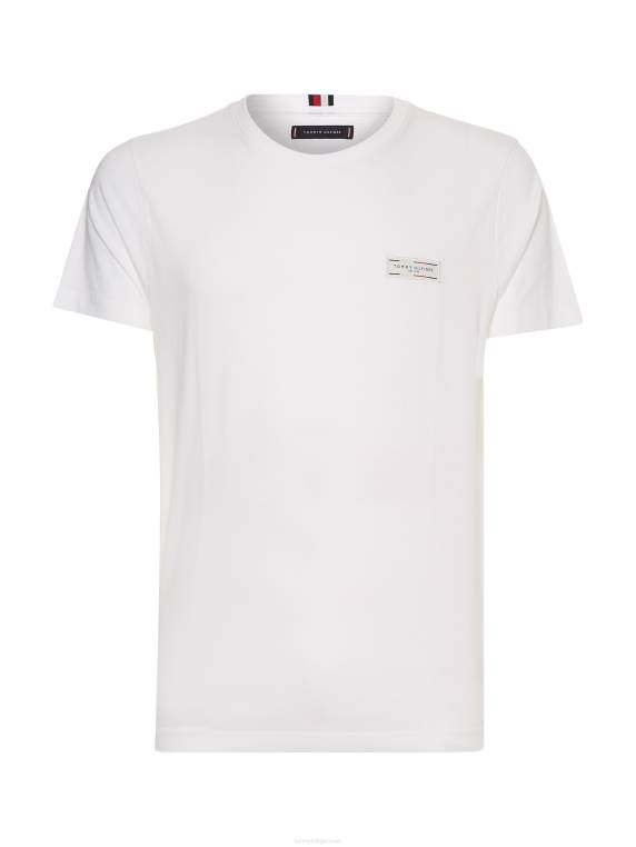 טי ארוג תג NX201524 לבן Tommy Hilfiger