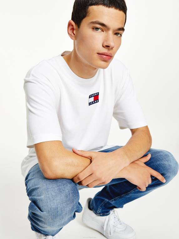 חולצת טריקו עם תג NX201532 לבן Tommy Hilfiger