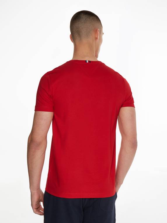 טי ארוג תג NX201554 אדום ראשוני Tommy Hilfiger