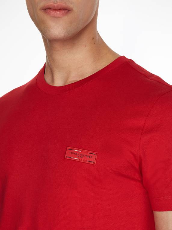 טי ארוג תג NX201554 אדום ראשוני Tommy Hilfiger