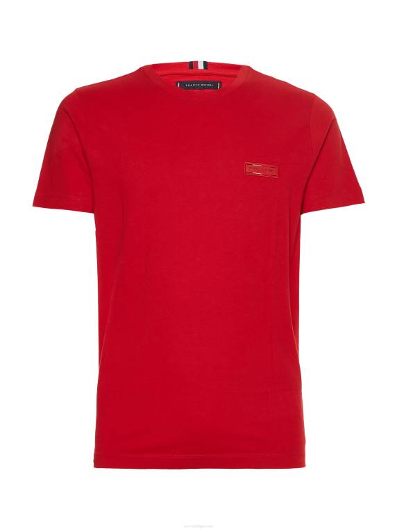 טי ארוג תג NX201554 אדום ראשוני Tommy Hilfiger