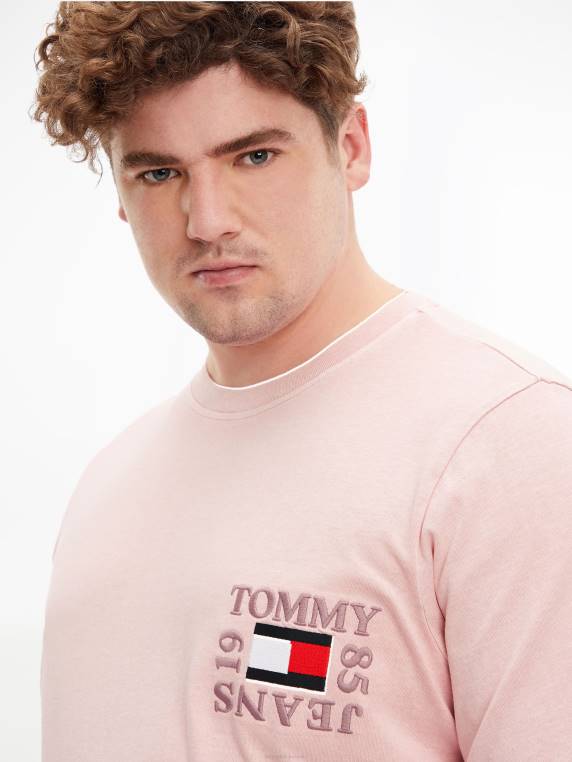 בתוספת חולצת טריקו קופסת מכותנה אורגנית NX201558 ורוד ברודוויי Tommy Hilfiger