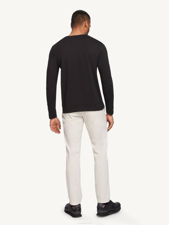 חולצת טריקו עם שרוולים ארוכים עם דגל ליניארי NX201573 שָׁחוֹר Tommy Hilfiger