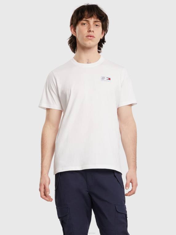 טי תווית ארוג NX201614 לבן Tommy Hilfiger