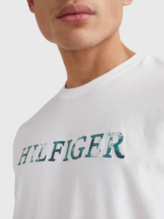 חולצת רקמה מגניבה NX201616 לבן Tommy Hilfiger