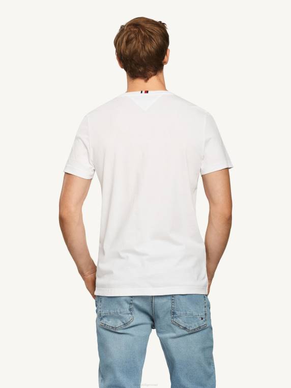 חולצת תג בסיסית NX201631 לבן Tommy Hilfiger