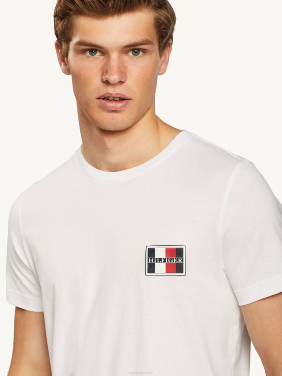 חולצת תג בסיסית NX201631 לבן Tommy Hilfiger