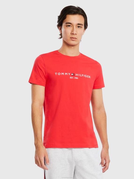 חולצת טי מכותנה אורגנית בגזרה דקיקה NX201635 כוננות Tommy Hilfiger