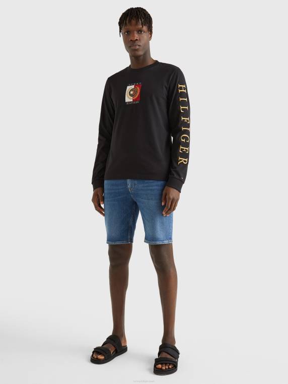 אני אייקון חולצה עם שרוול ארוך NX201640 שָׁחוֹר Tommy Hilfiger