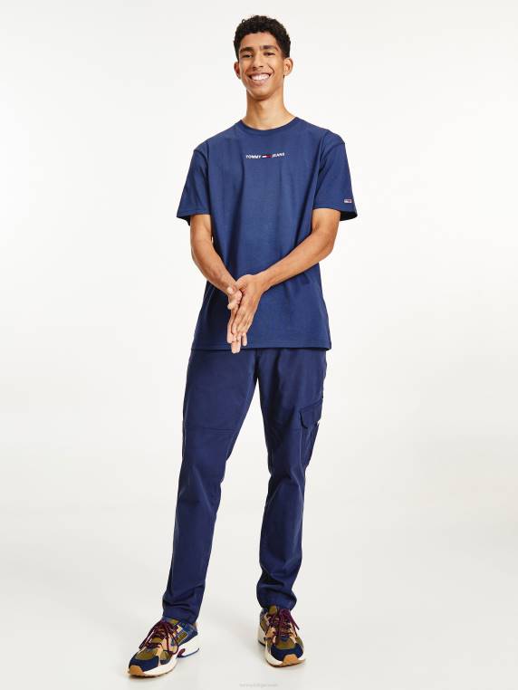 טי טקסט קטן NX201647 צי הדמדומים Tommy Hilfiger