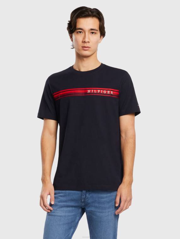 חולצת טריקו מכותנה אורגנית מסוג טייפ NX201655 שמיים מדבריים Tommy Hilfiger