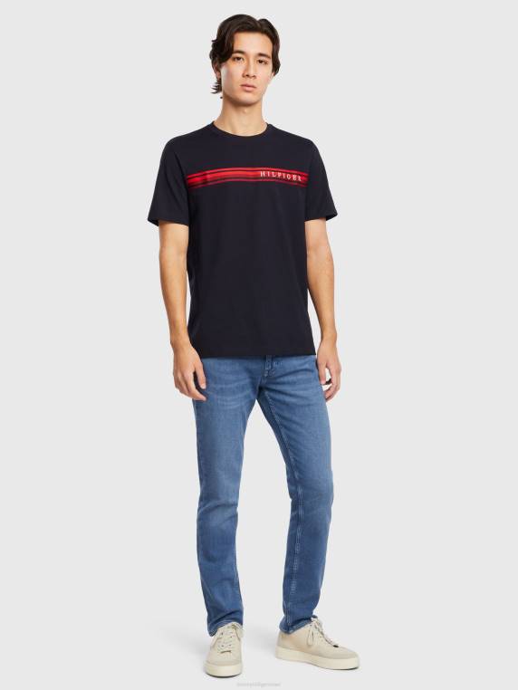 חולצת טריקו מכותנה אורגנית מסוג טייפ NX201655 שמיים מדבריים Tommy Hilfiger