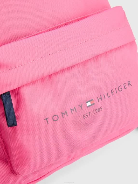 תיק גב עם לוגו שהוקם לילדים NX20165 התראה ורודה Tommy Hilfiger
