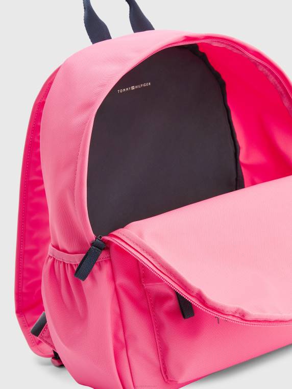תיק גב עם לוגו שהוקם לילדים NX20165 התראה ורודה Tommy Hilfiger