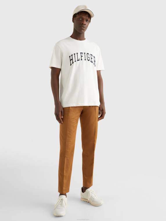 חולצת טריקו רגילה עם לוגו NX201664 שֶׁנהָב Tommy Hilfiger