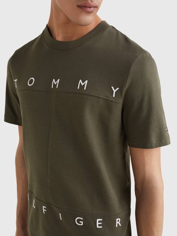 חולצת טריקו דגל מונו NX201675 צבא ירוק Tommy Hilfiger