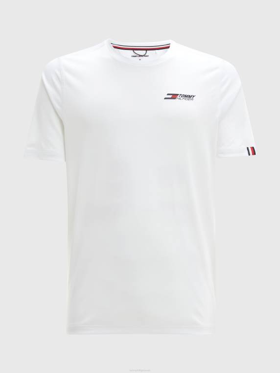 חולצת אימון ספורטיבית חיונית בכושר דק NX201686 לבן Tommy Hilfiger