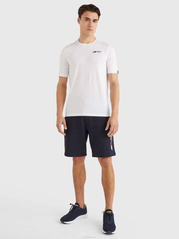 חולצת אימון ספורטיבית חיונית בכושר דק NX201686 לבן Tommy Hilfiger