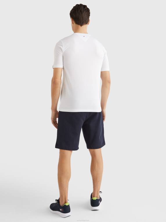 חולצת אימון ספורטיבית חיונית בכושר דק NX201686 לבן Tommy Hilfiger