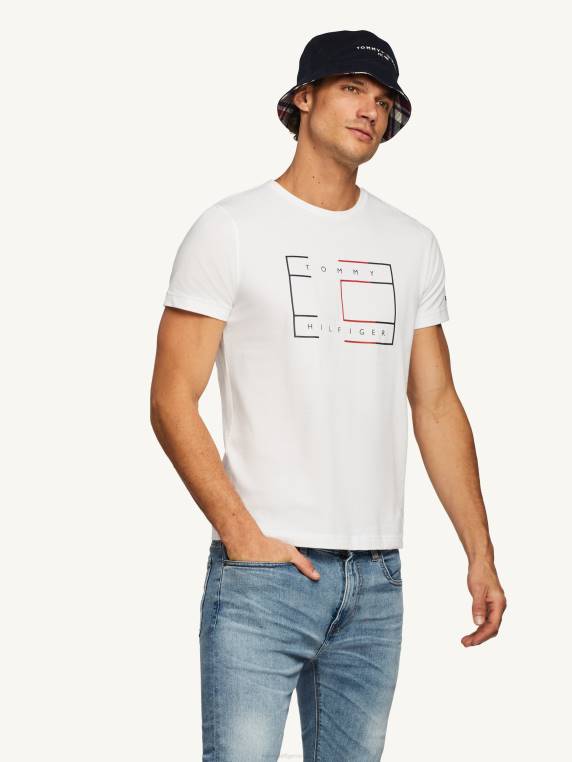 טי דגל NX201695 לבן Tommy Hilfiger