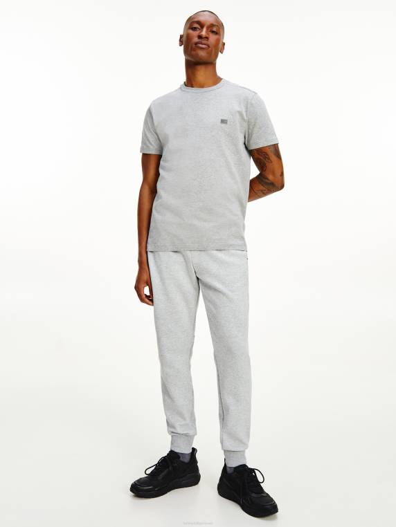 חולצת טריקו ג'רסי אורגנית חיונית טכנולוגית NX201696 אברש אפור בהיר Tommy Hilfiger