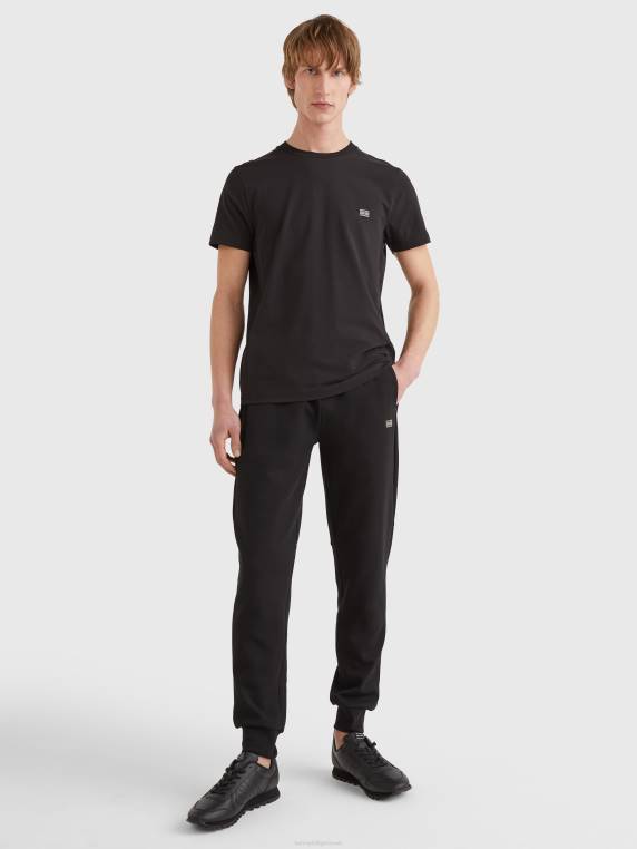 חולצת טריקו ג'רסי אורגנית חיונית טכנולוגית NX201701 שָׁחוֹר Tommy Hilfiger