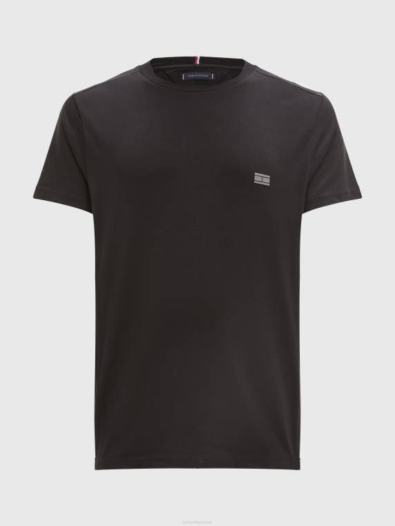 חולצת טריקו ג'רסי אורגנית חיונית טכנולוגית NX201701 שָׁחוֹר Tommy Hilfiger