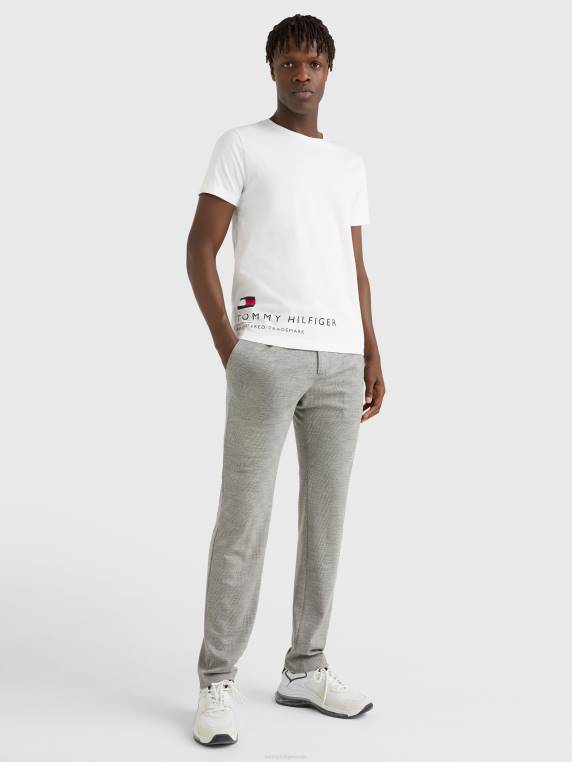 חולצת טי עטופה עם לוגו NX201707 לבן Tommy Hilfiger