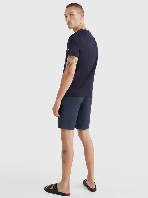 חולצת טריקו עם צווארון חתימה NX201723 שמיים מדבריים Tommy Hilfiger