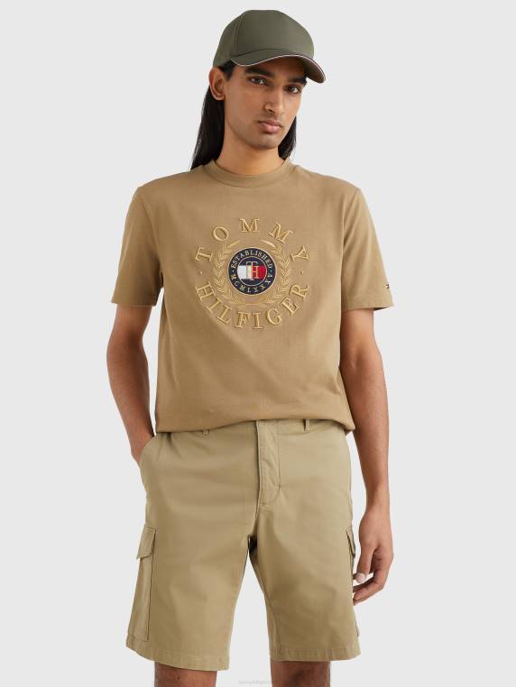 חולצת טריקו רקמה סמלים NX201732 woodridge Tommy Hilfiger