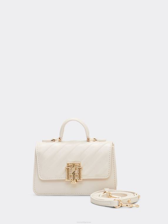 תיק מונוגרמה מוצלב קטן NX201765 נוצה לבן Tommy Hilfiger