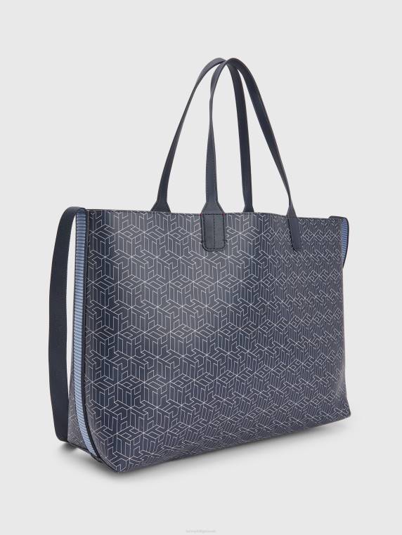 תיק איקוני בהדפס מונוגרמה NX201768 מונוגרמה של שמי מדבר מבטא Tommy Hilfiger