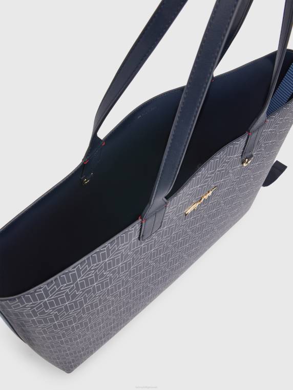 תיק איקוני בהדפס מונוגרמה NX201768 מונוגרמה של שמי מדבר מבטא Tommy Hilfiger