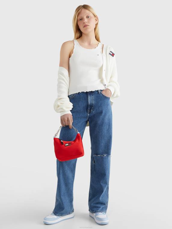 תיק כתף פלאק תג NX201775 ארגמן עמוק Tommy Hilfiger