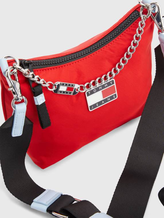 תיק כתף פלאק תג NX201775 ארגמן עמוק Tommy Hilfiger