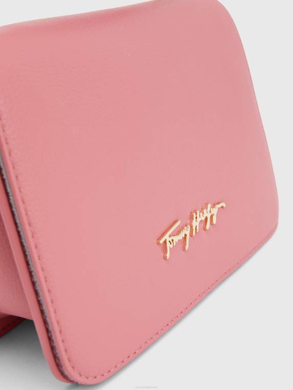 תיק קרוסאובר קטן לוגו NX201810 ורוד אנגלי Tommy Hilfiger