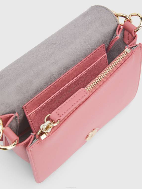 תיק קרוסאובר קטן לוגו NX201810 ורוד אנגלי Tommy Hilfiger