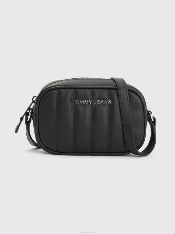 תיק קרוסאובר מרופד של לוח לוגו NX201826 שָׁחוֹר Tommy Hilfiger