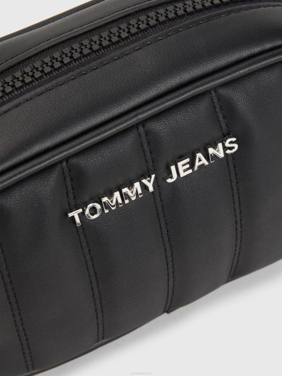 תיק קרוסאובר מרופד של לוח לוגו NX201826 שָׁחוֹר Tommy Hilfiger
