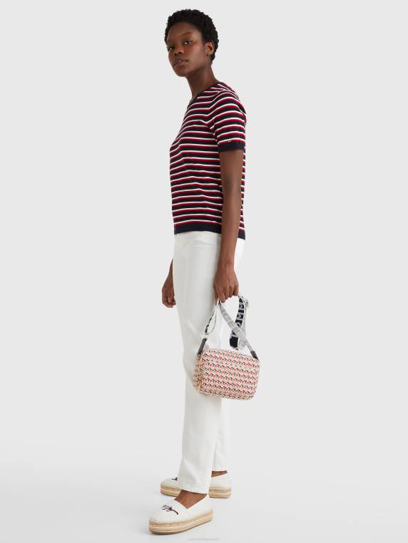 תיק מצלמה איקוני עם מונוגרמה NX201831 מונוגרמה תאגידית Tommy Hilfiger