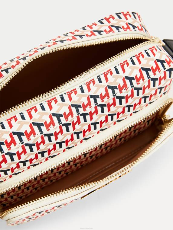 תיק מצלמה איקוני עם מונוגרמה NX201831 מונוגרמה תאגידית Tommy Hilfiger